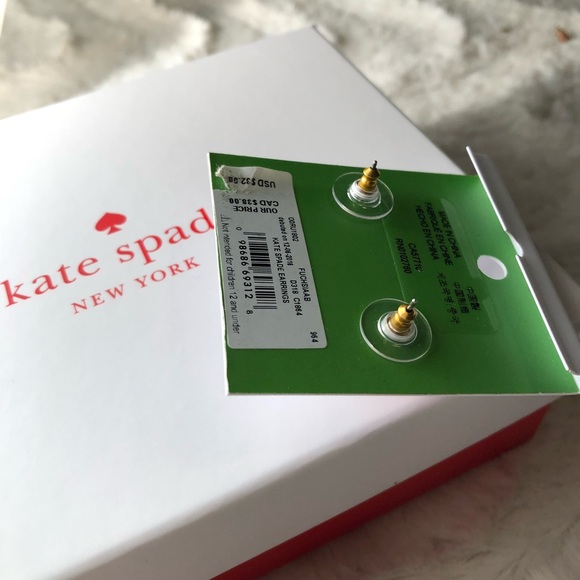 ✅SOLD! <Kate Spade> Fuchsia Gumdrop Earrings - Picture 3 of 5